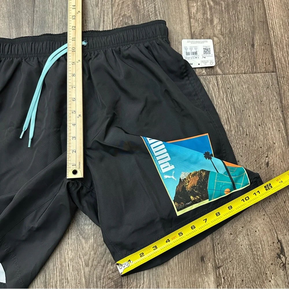 Puma Swim Trunk Regular Fit Men’s Size L Black